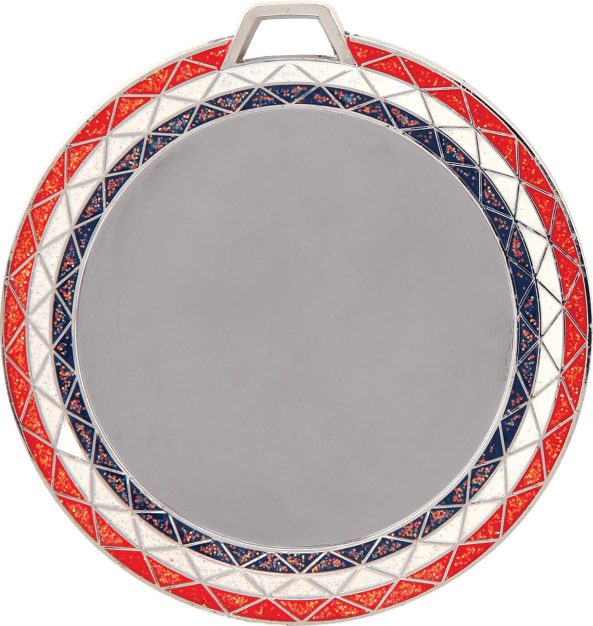 Red/White/Blue Bling 2" Insert Holder Medal (Insert Not Included), product photo