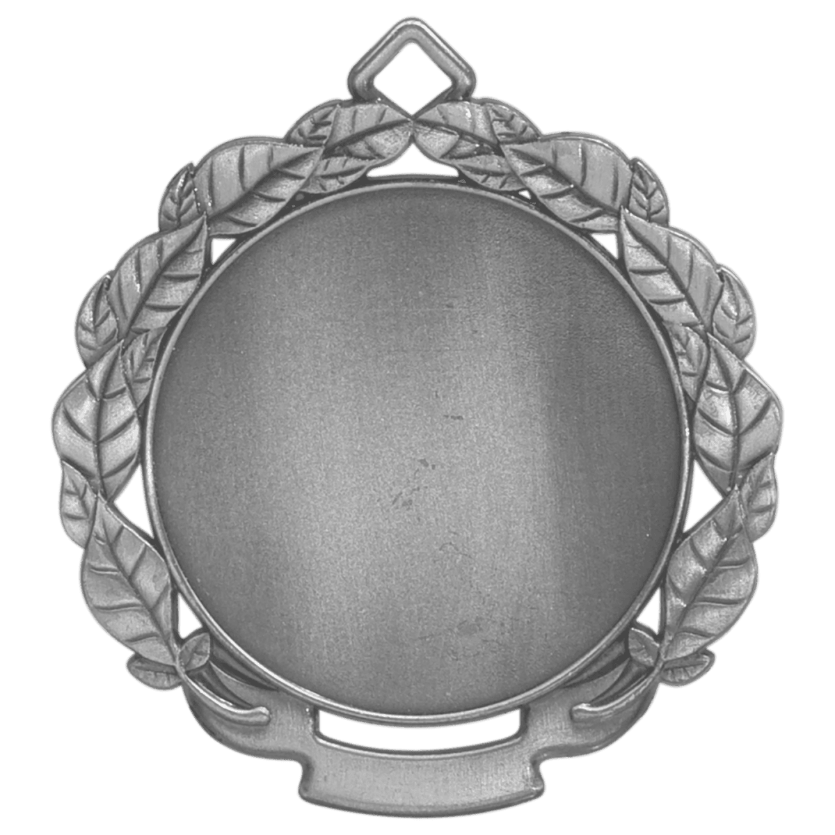 Leaf 2" Insert Holder Medal-Antique Silver (Insert Not Incuded), product photo