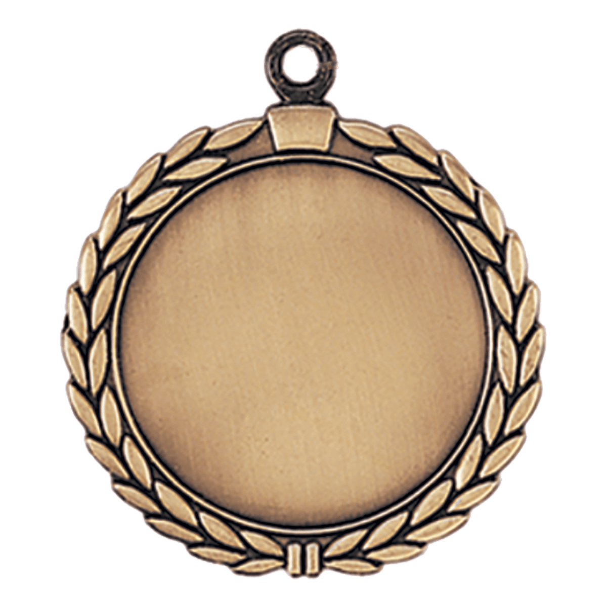 Wreath 2" Insert Holder Medal-Antique Gold (Insert Not Included), product photo