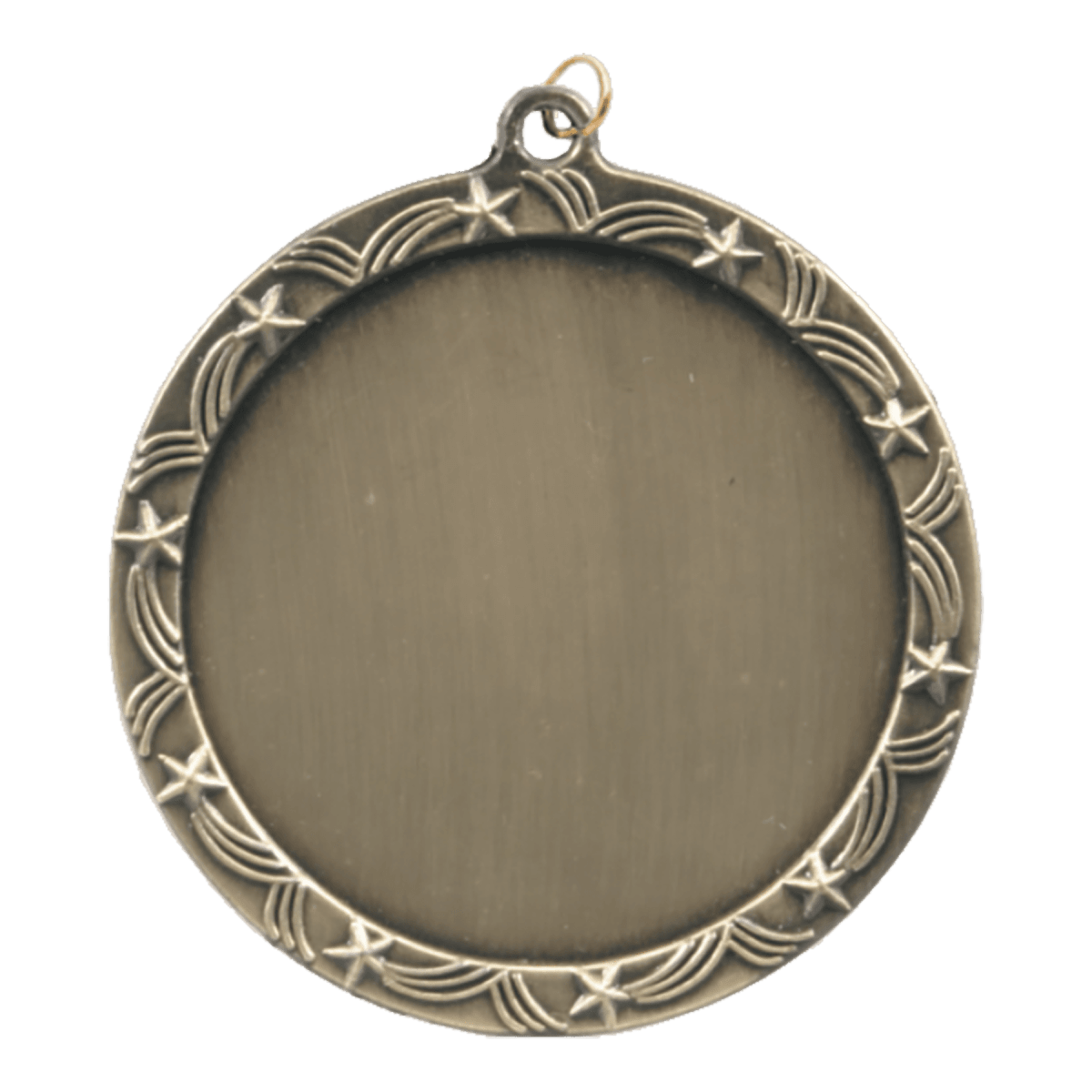 Stars 2" Insert Holder Medal-Antique Gold (Insert not Included), product photo