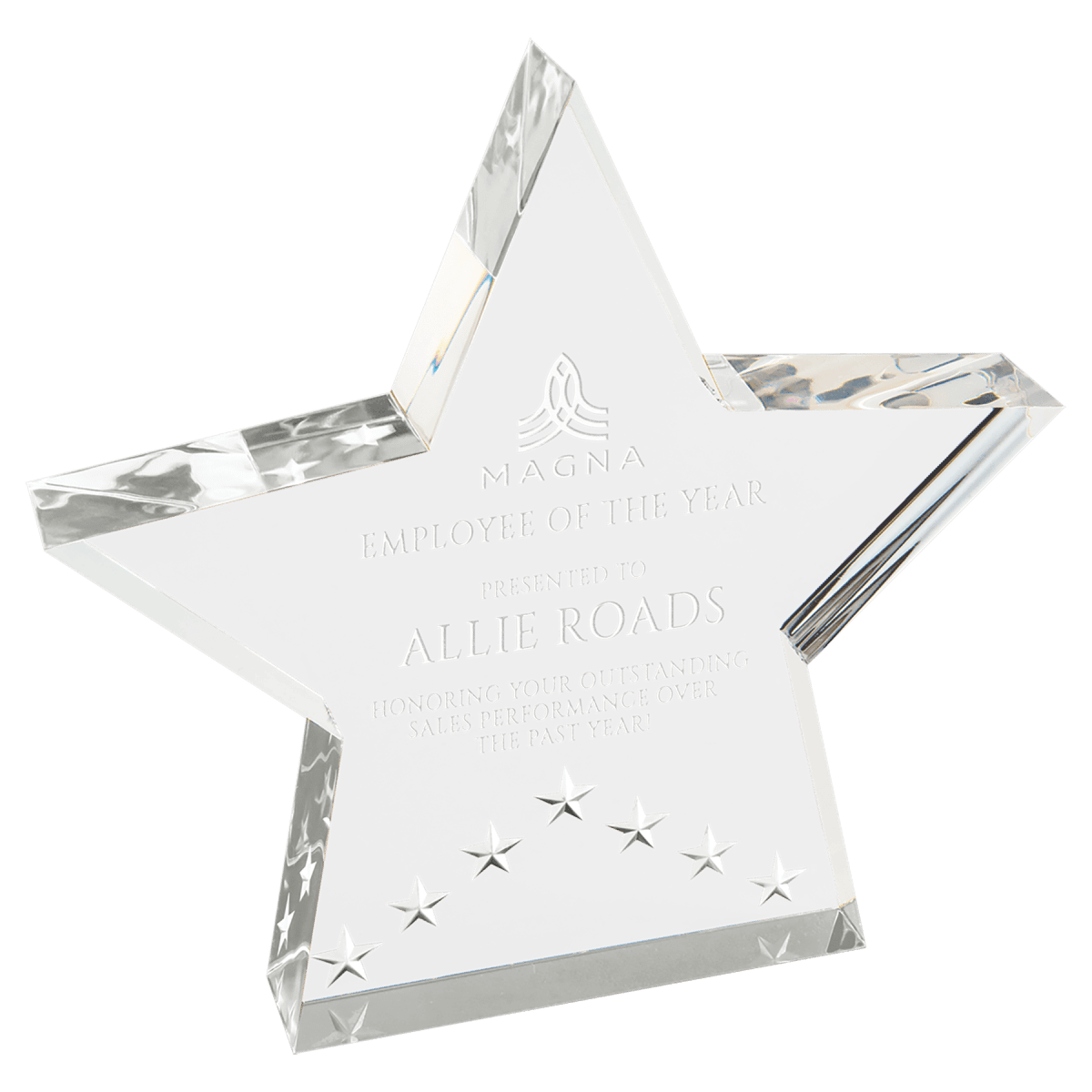 Large Silver Star Performance Acrylic, product photo