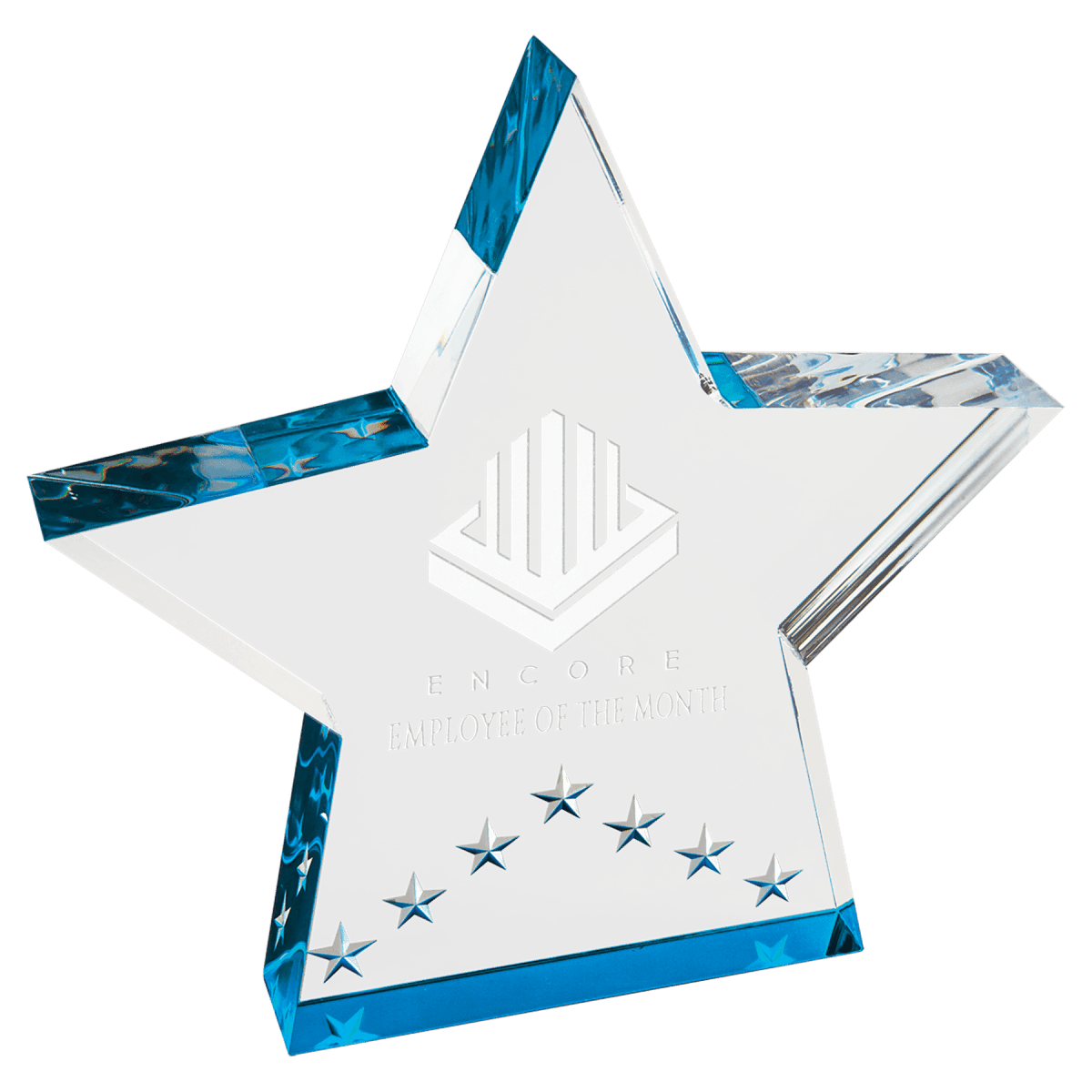 Large Blue Star Performance Acrylic, product photo