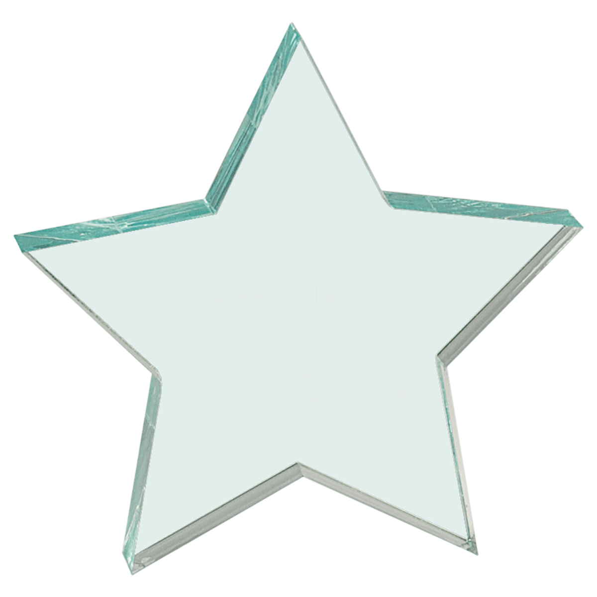 Jade Acrylic Star Paperweight, product photo