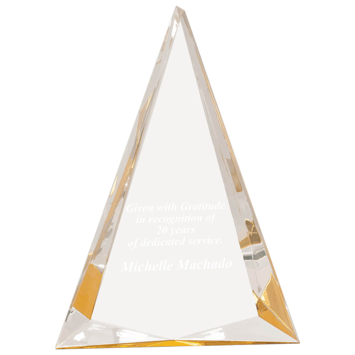 Large Gold Pinnacle Acrylic, product photo