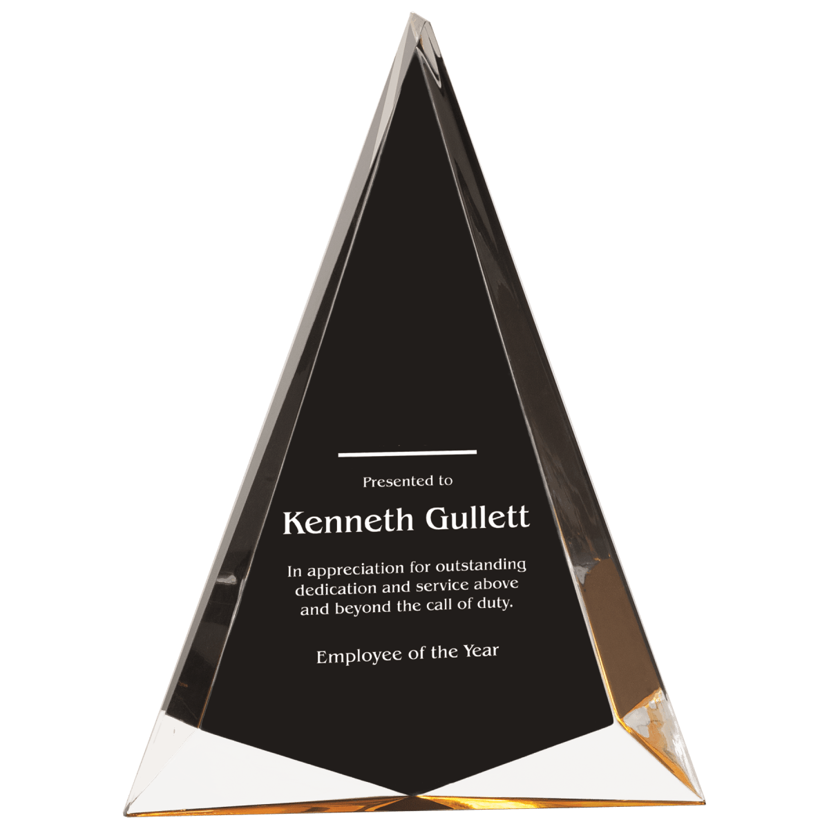 Large Black with Gold Pinnacle Acrylic, product photo
