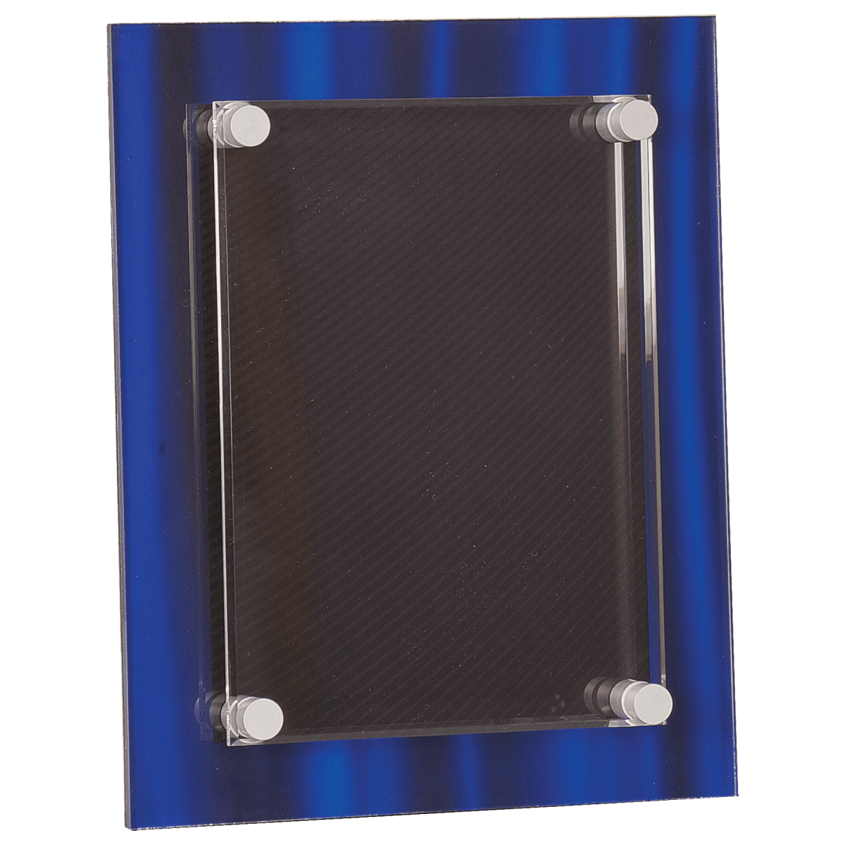 Small Blue Velvet Stand-Off Acrylic Plaque, product photo