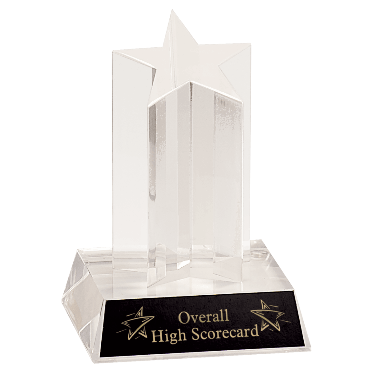 Clear Single Star Column Acrylic with Clear Base, product photo
