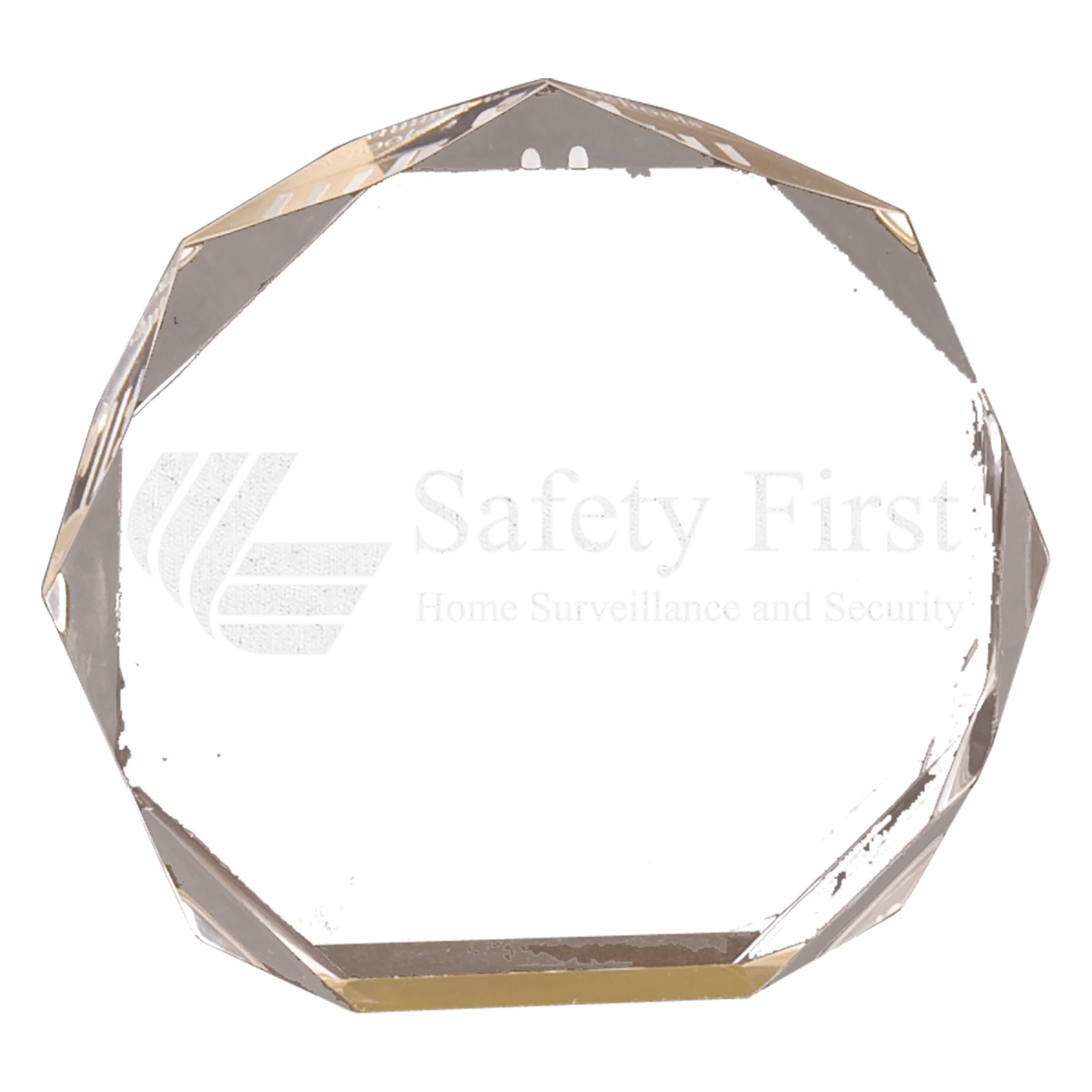 Small Gold Octagon Acrylic, product photo