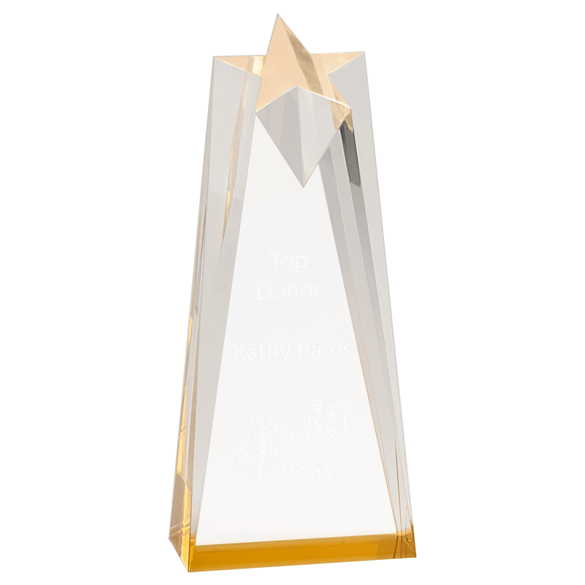 Medium Gold Sculpted Star Acrylic, product photo