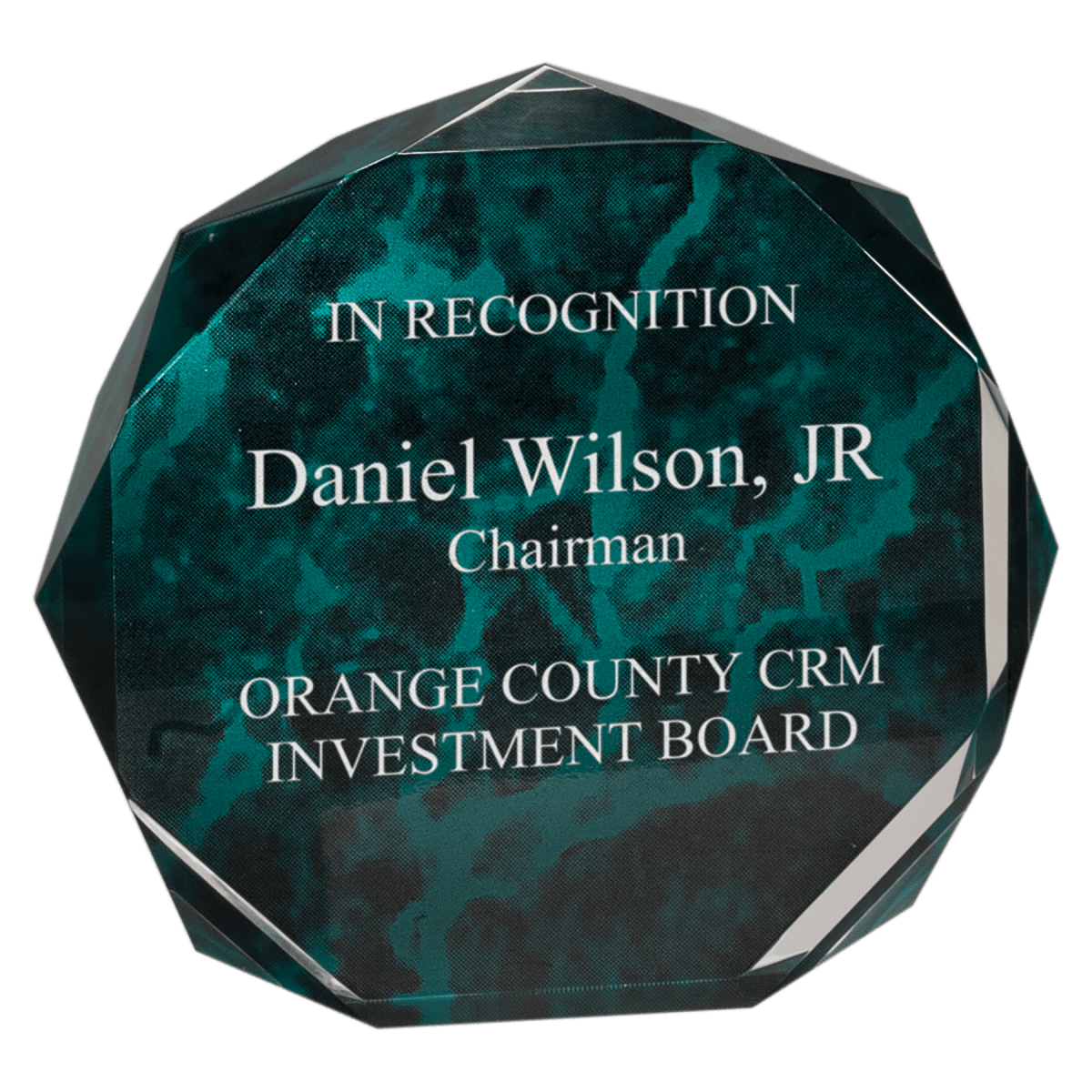 Medium Green Marble Octagon Acrylic, product photo