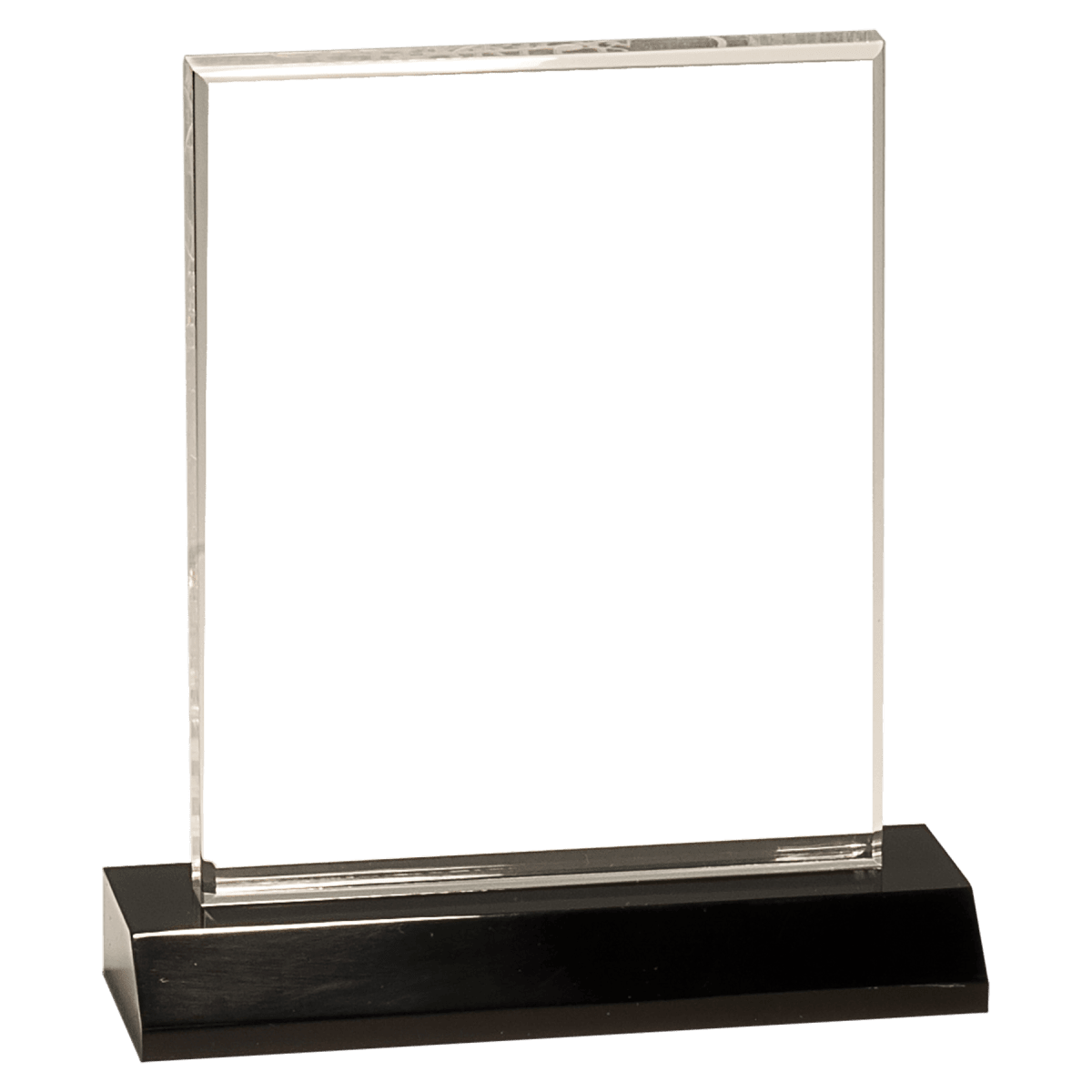 Large Clear Acrylic Square with Clear Acrylic Base, product photo