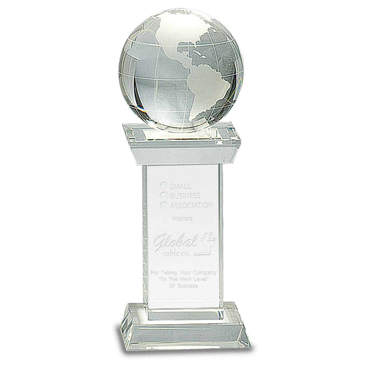 Crystal Globe on Clear Tower, product photo