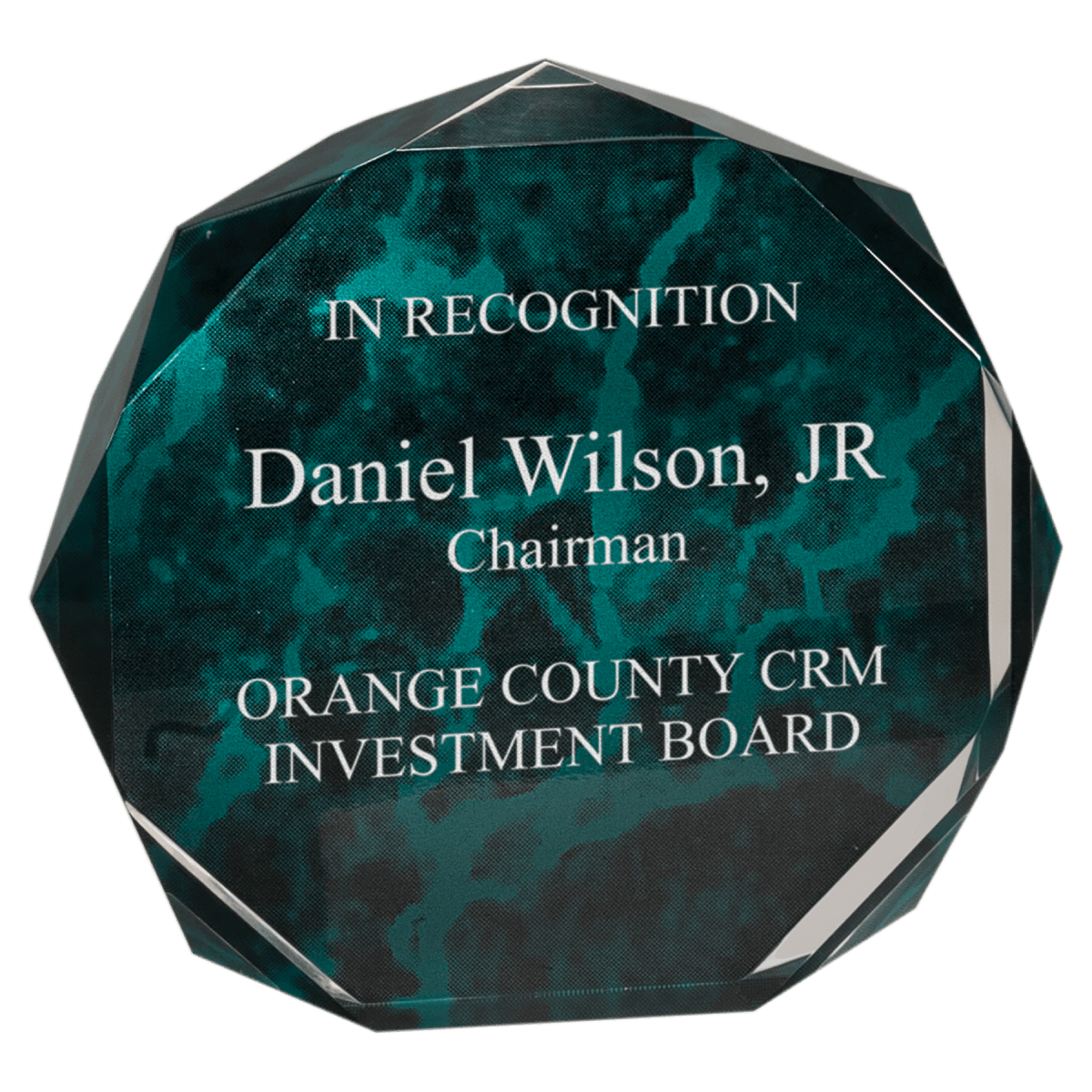 Large Green Marble Octagon Acrylic, product photo