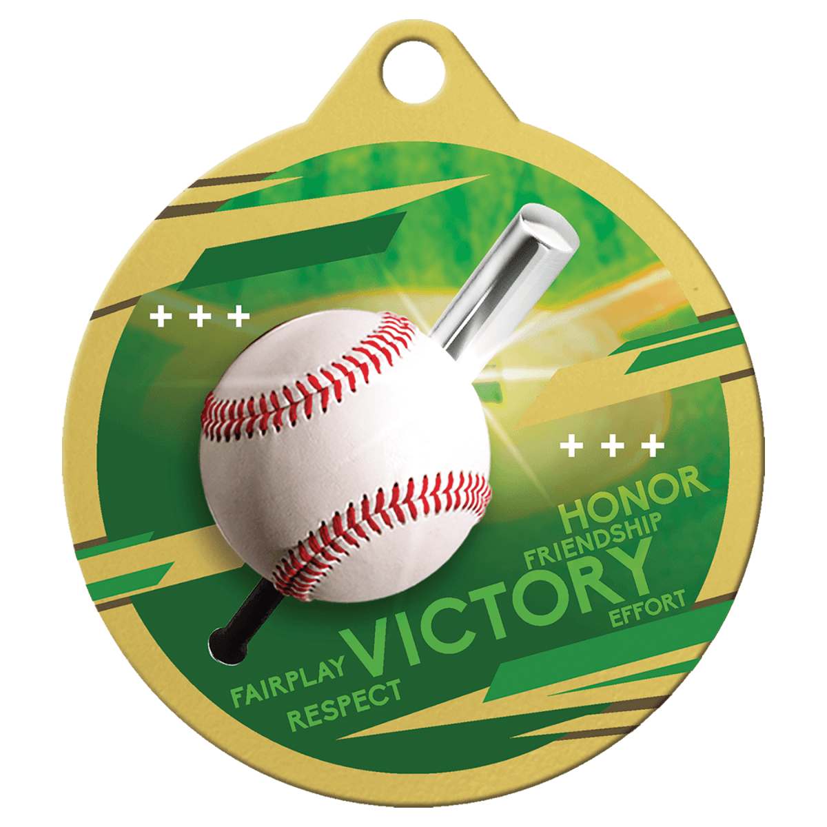 Baseball Inspire Medal - Gold, product photo