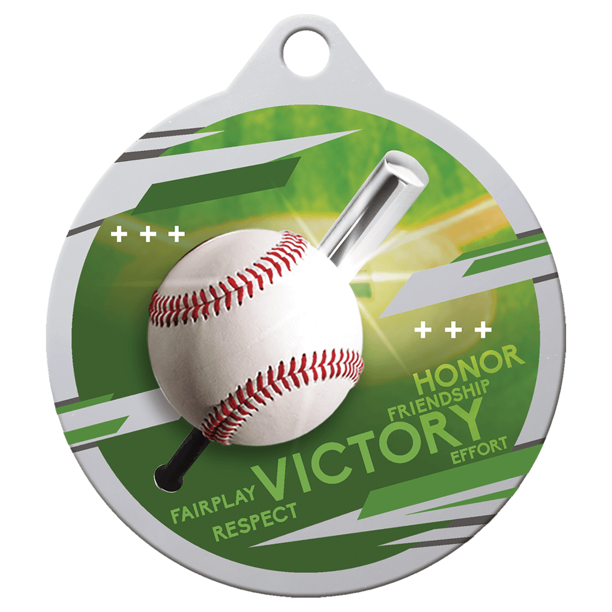 Baseball Inspire Medal - Silver, product photo