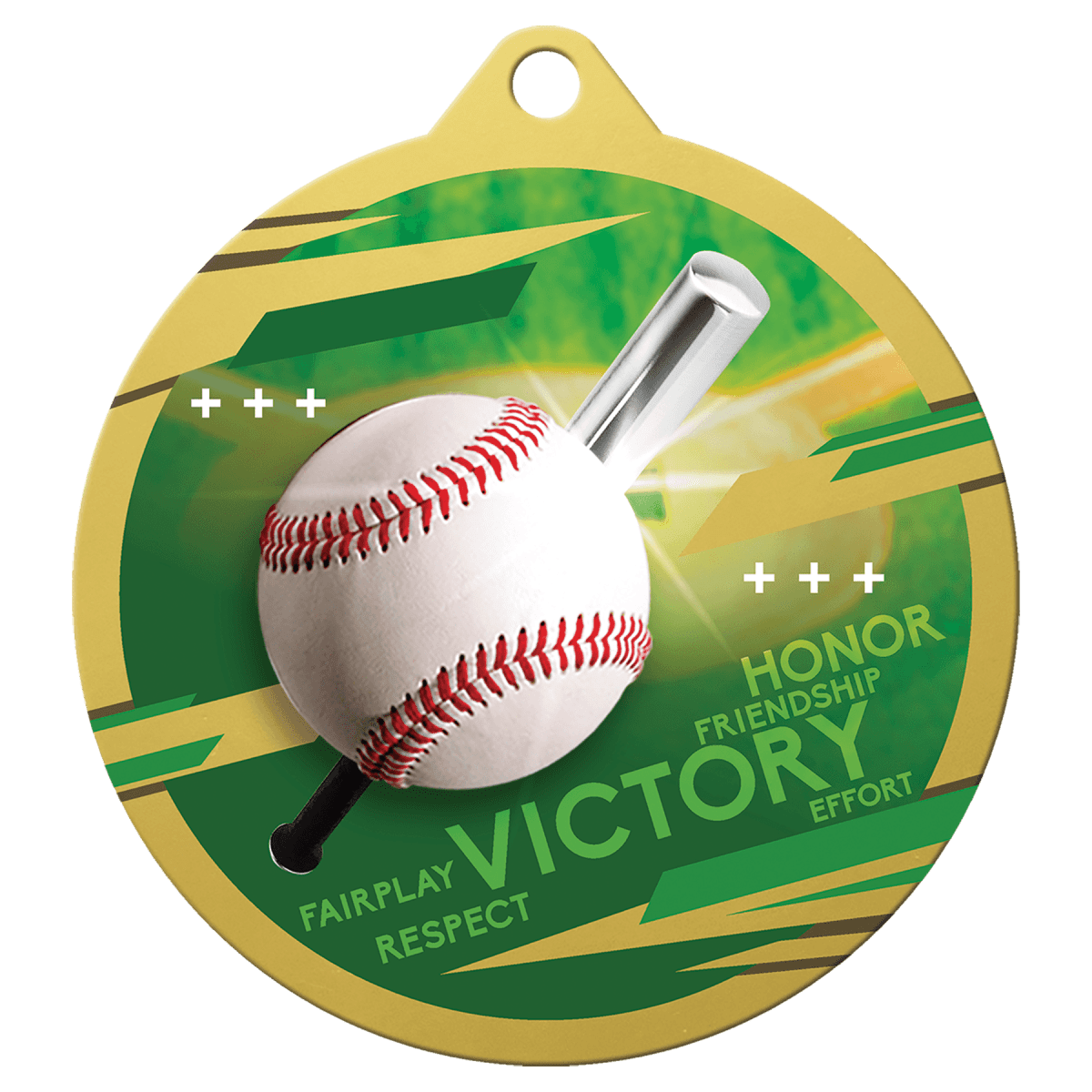 Baseball Inspire Medal - Gold, product photo