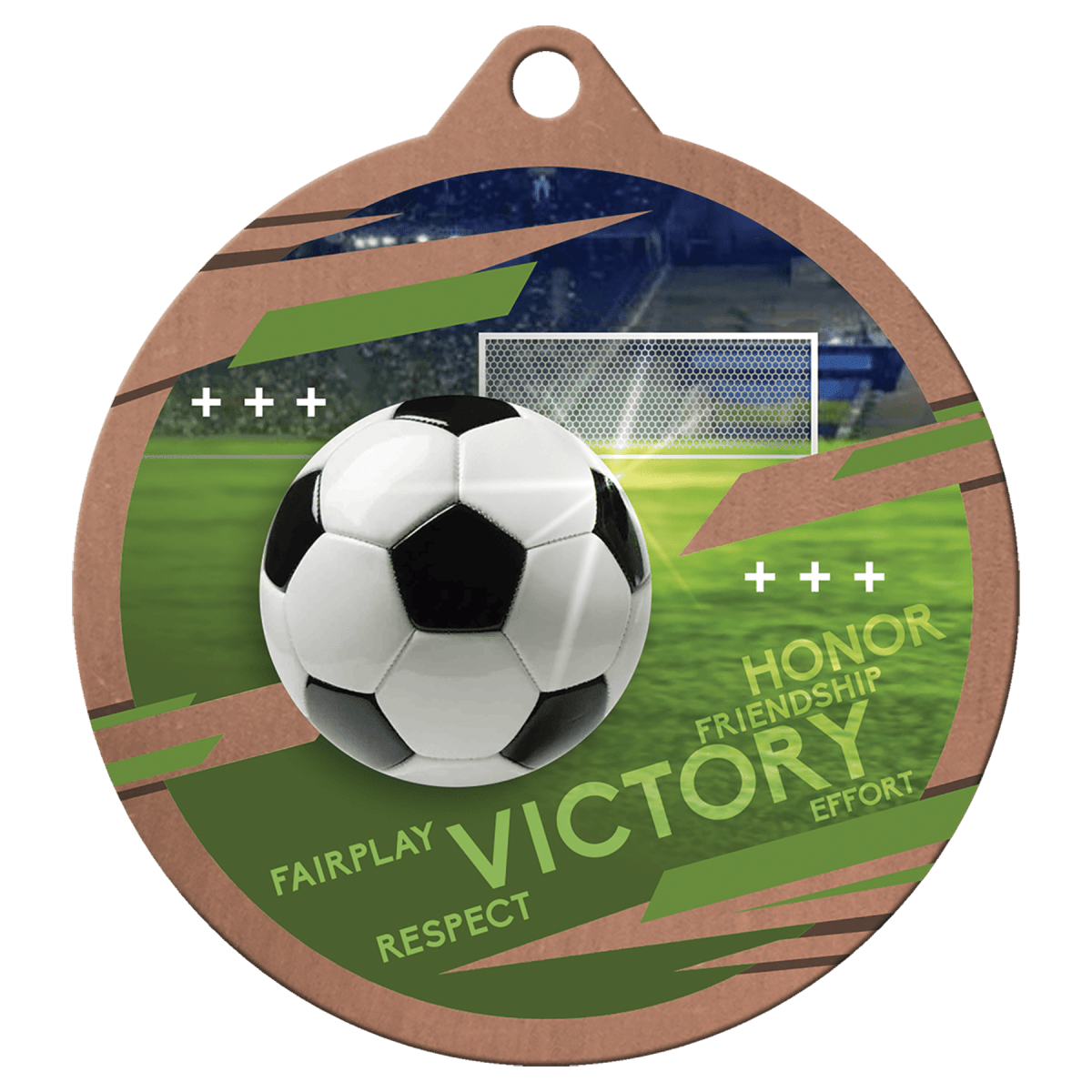 Soccer Inspire Medal - Bronze, product photo