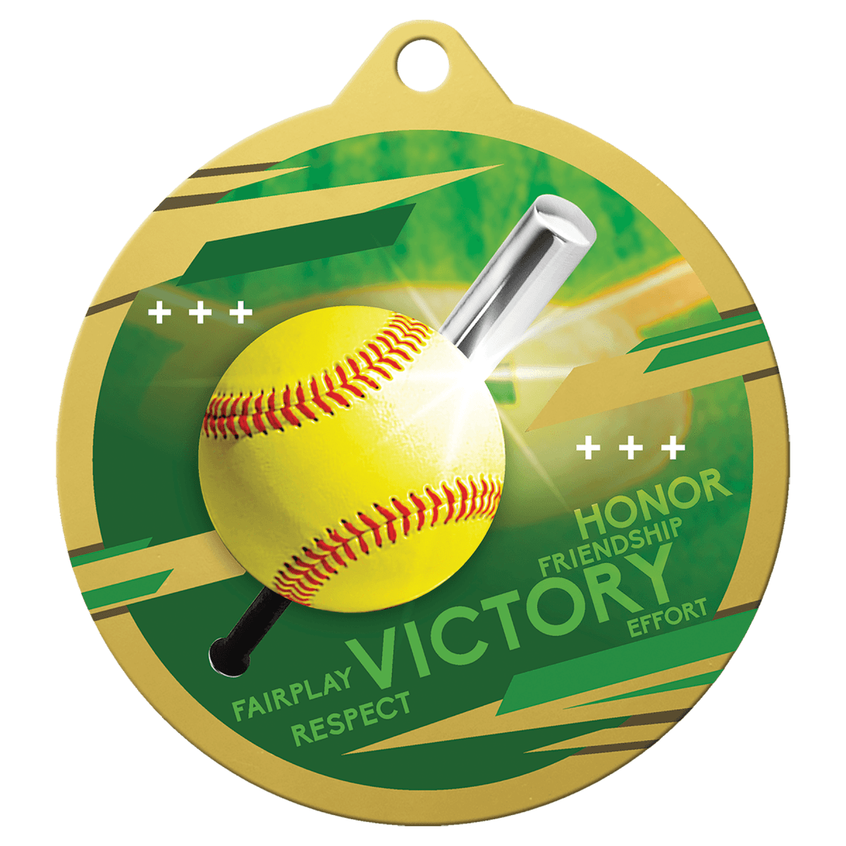 Softball Inspire Medal - Gold, product photo