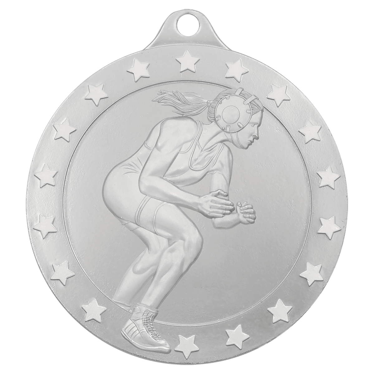 Female Wrestling Radiance Medal - Silver, product photo