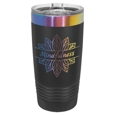 20 oz. Black/Prism ION-Plated Ringneck Tumbler with Slider Lid