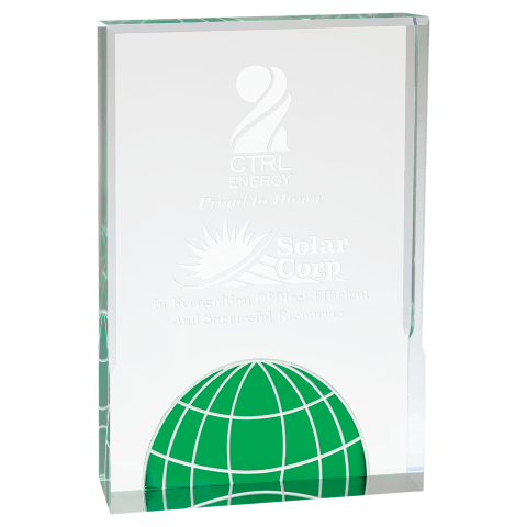 Large Green Globe Acrylic