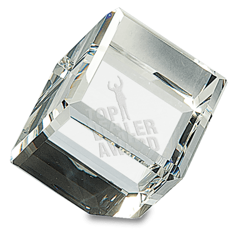 2 1/2" x 2 1/2" Crystal Cube