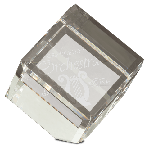 4" x 4" Crystal Cube