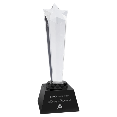 Crystal Rising Star with Black Base