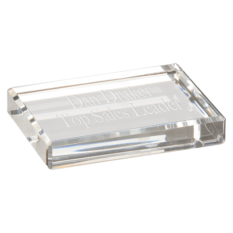 Crystal Rectangle Paperweight