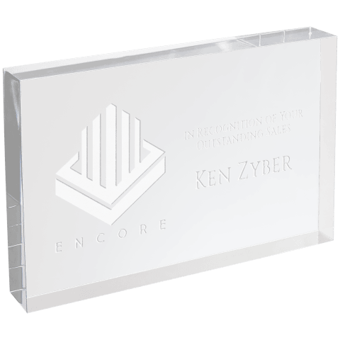Small Clear Rectangle Acrylic-No Bevel