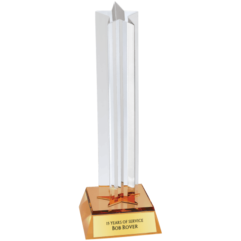 Large Gold Star Column Acrylic