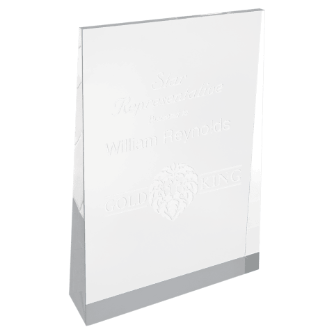 Medium Clear Wedge Acrylic
