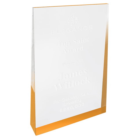 Large Gold Wedge Acrylic