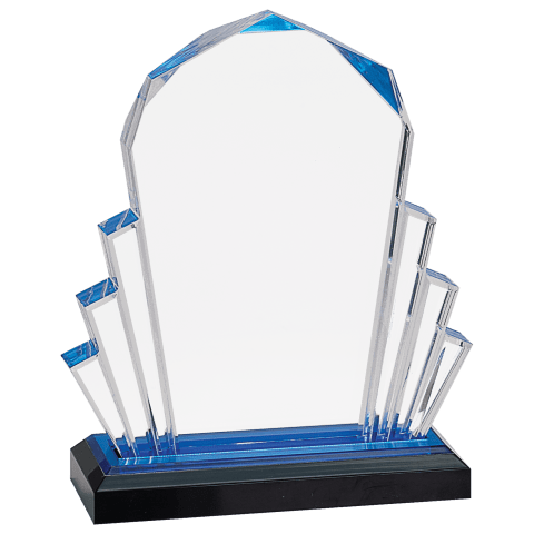 Small Blue Faceted Impress Acrylic