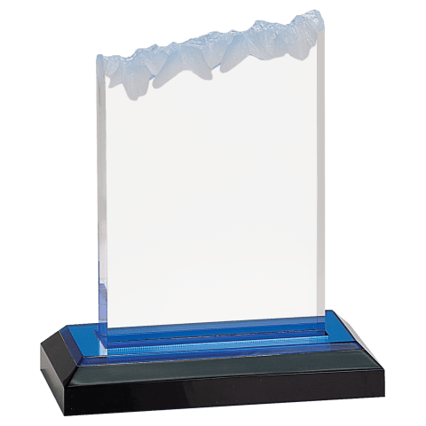 Small Blue Frosted Impress Acrylic