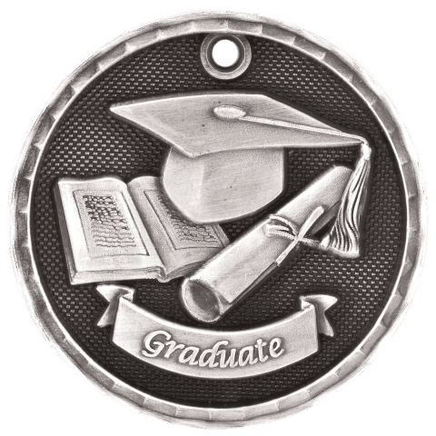 Graduate 3-D Medal-Silver