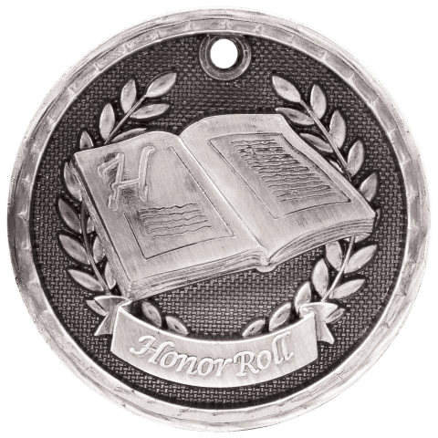 Honor Roll 3-D Medal-Silver