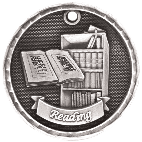 Reading 3-D Medal-Silver