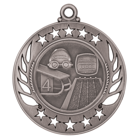 Swimming Galaxy Medal-Silver