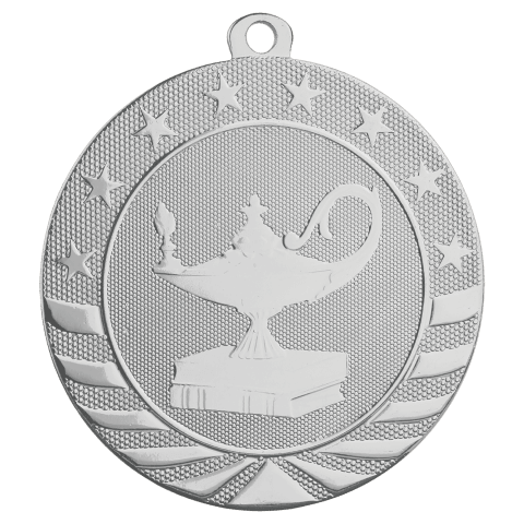 Lamp of Knowledge Starbrite Medal-Silver