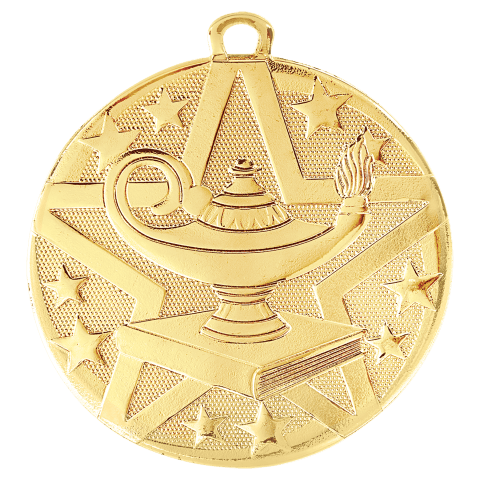 Lamp of Knowledge Superstar Medal-Gold