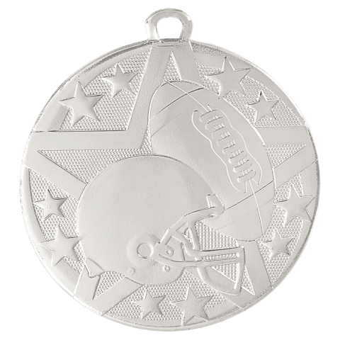 Football Superstar Medal-Silver