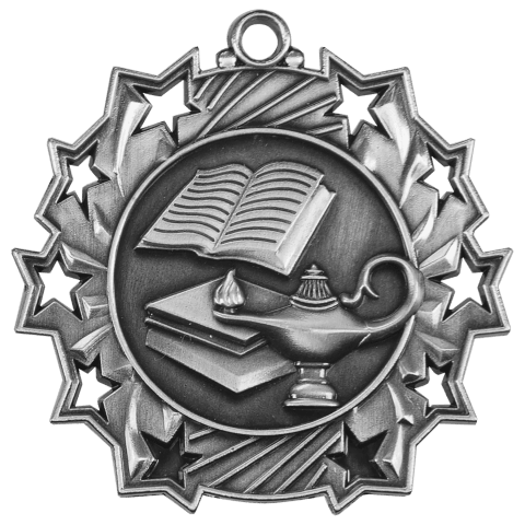 Lamp of Knowledge Ten Star Medal-Silver