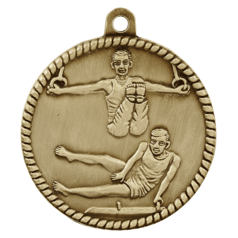 Male Gymnastics High Relief Medal-Gold