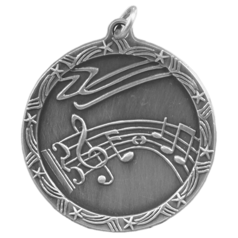 Music Shooting Star Medal-Silver