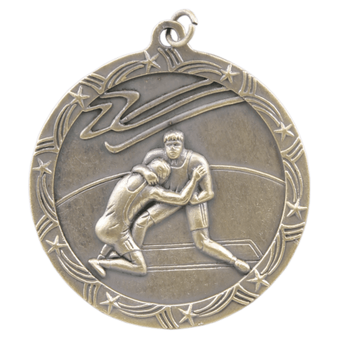 Wrestling Shooting Star Medal-Gold