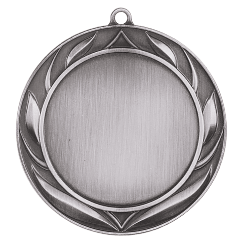 Wreath 2" Insert Holder Medal-Antique Silver (Insert Not Included)