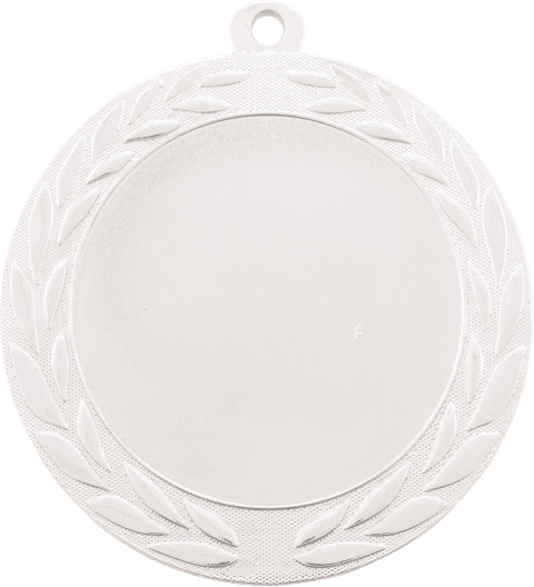 Wreath 2" Insert Holder Medal-Bright Silver (Insert Not Included)