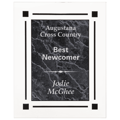 Large Black Marble Clear Plaque