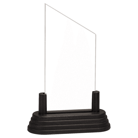 Large Clear Peak Acrylic with Black Base